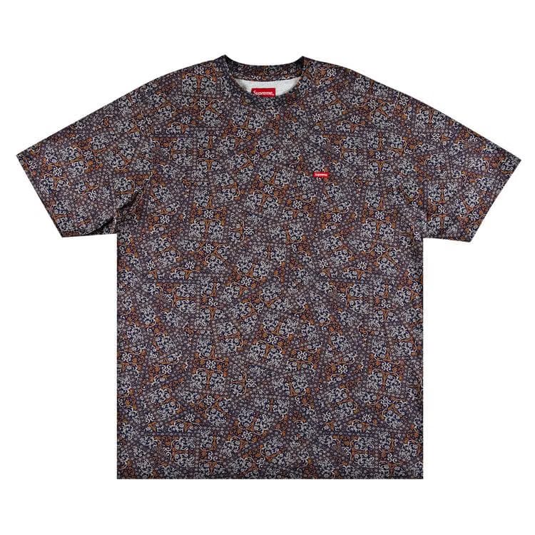 Supreme Small Box T-Shirt Navy Floral Cards