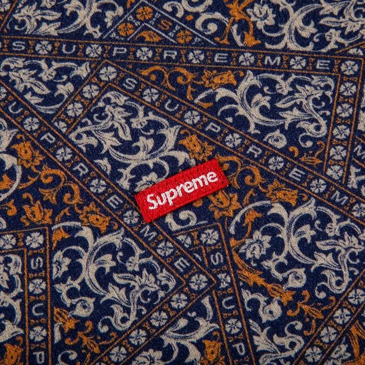 Supreme Small Box T-Shirt Navy Floral Cards