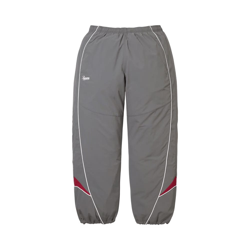 Supreme Contrast Piping Track Pant Grey