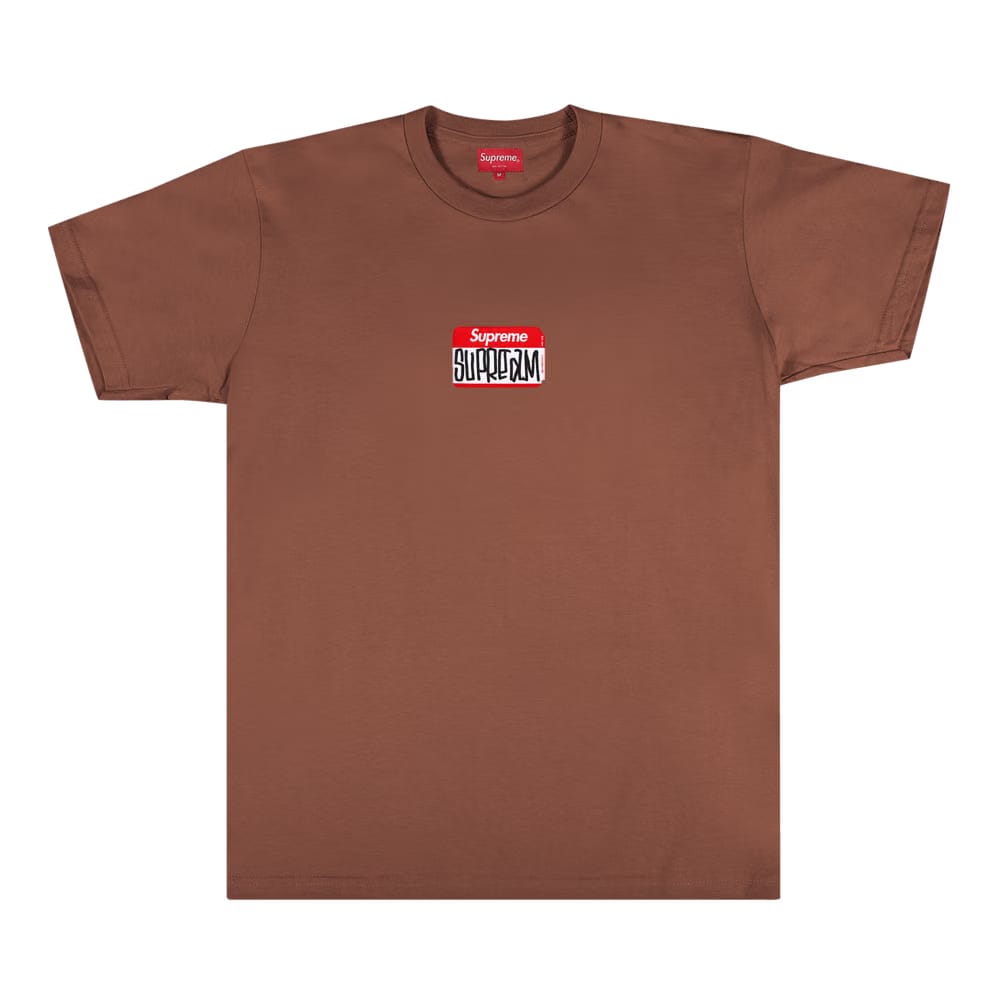 Supreme Gonz Nametag Shorts-Sleeve Top Brown