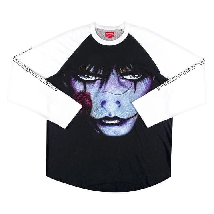 Supreme x The Crow Raglan Long-Sleeve Top White Eyes