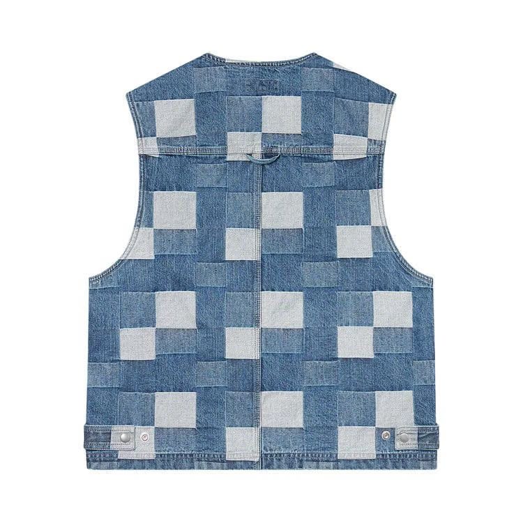 Supreme Patched Denim Vest Blue