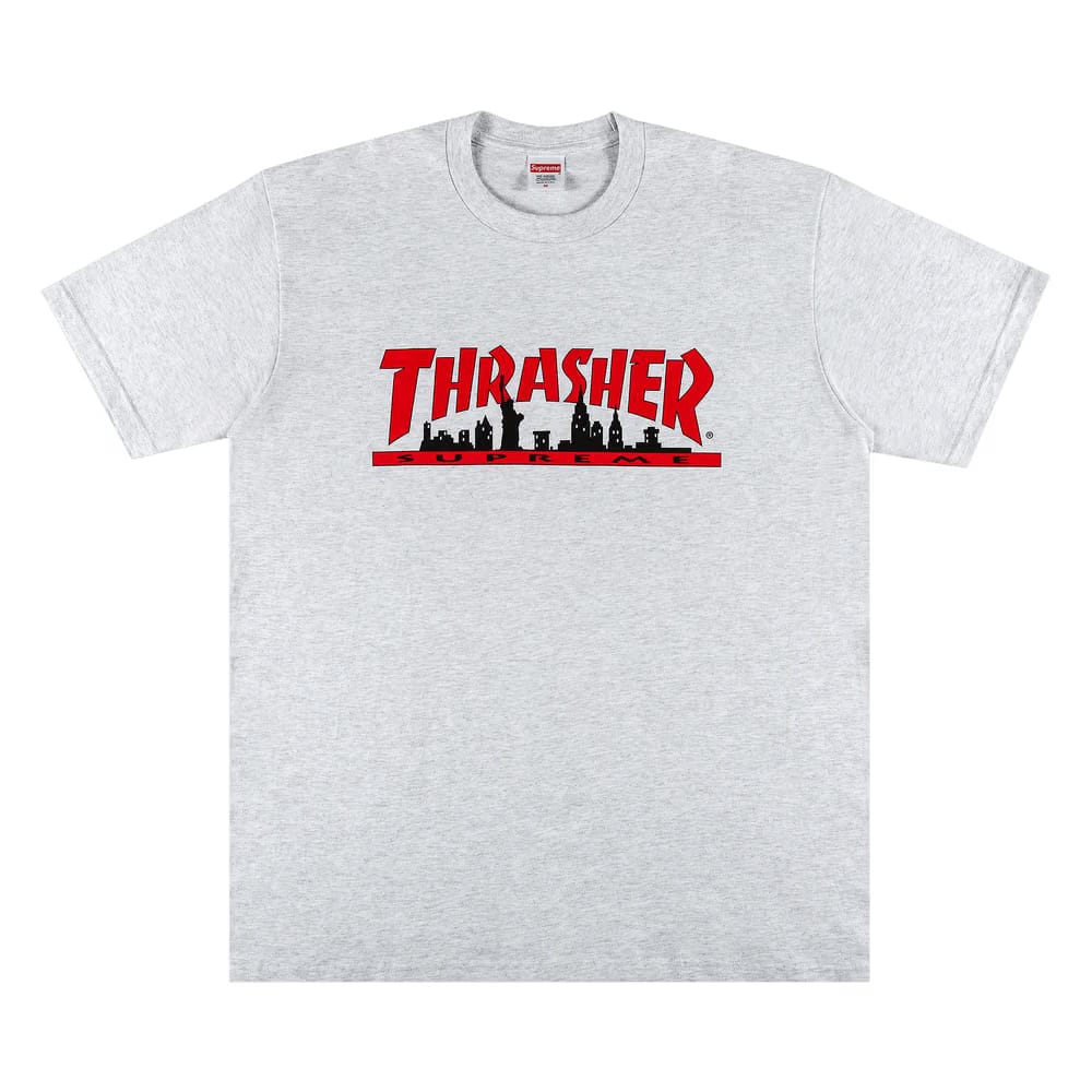 Supreme x Thrasher Skyline T-Shirt Ash Grey