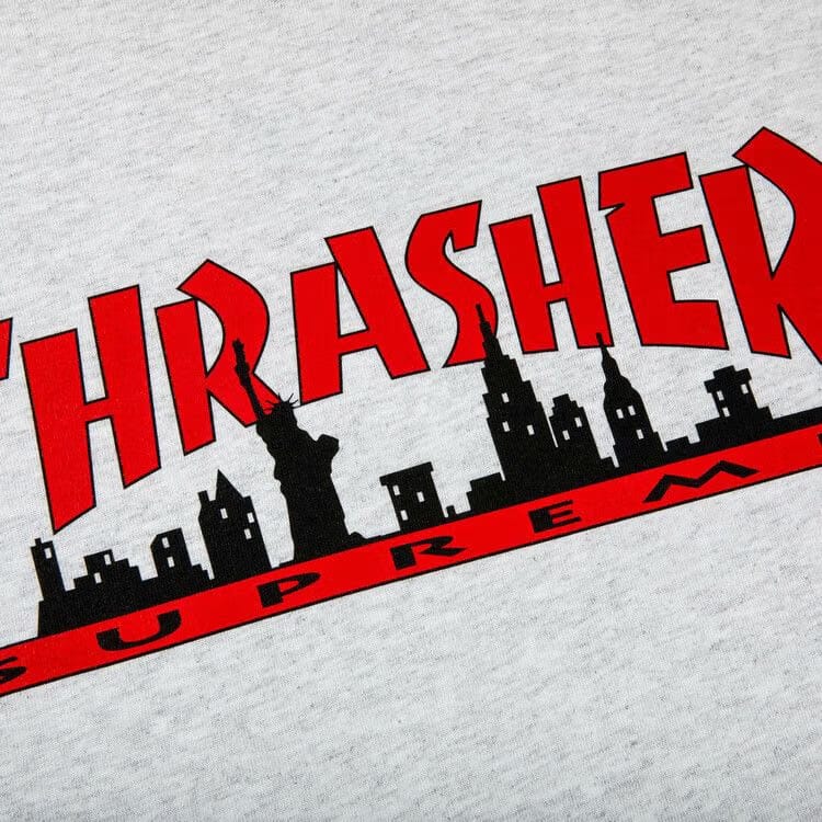 Supreme x Thrasher Skyline T-Shirt Ash Grey