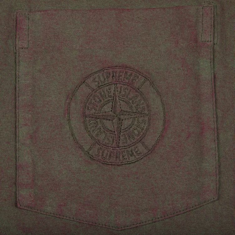 Supreme x Stone Island Pocket T-Shirt Red