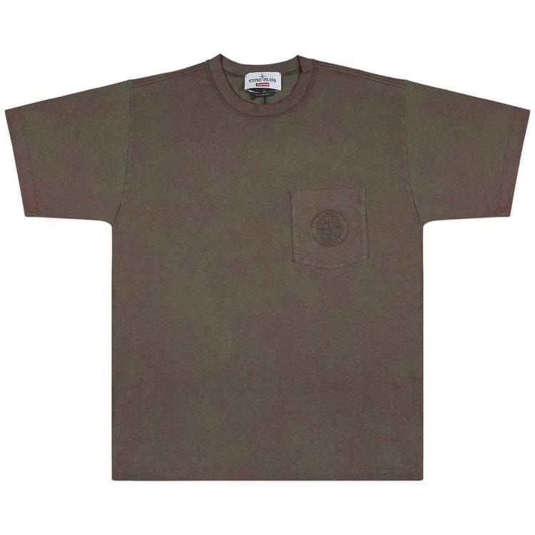Supreme x Stone Island Pocket T-Shirt Red