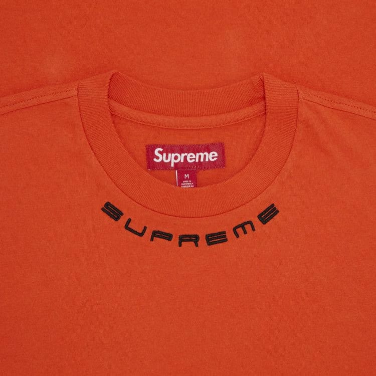 Supreme Collar Logo Long-Sleeve Top Orange