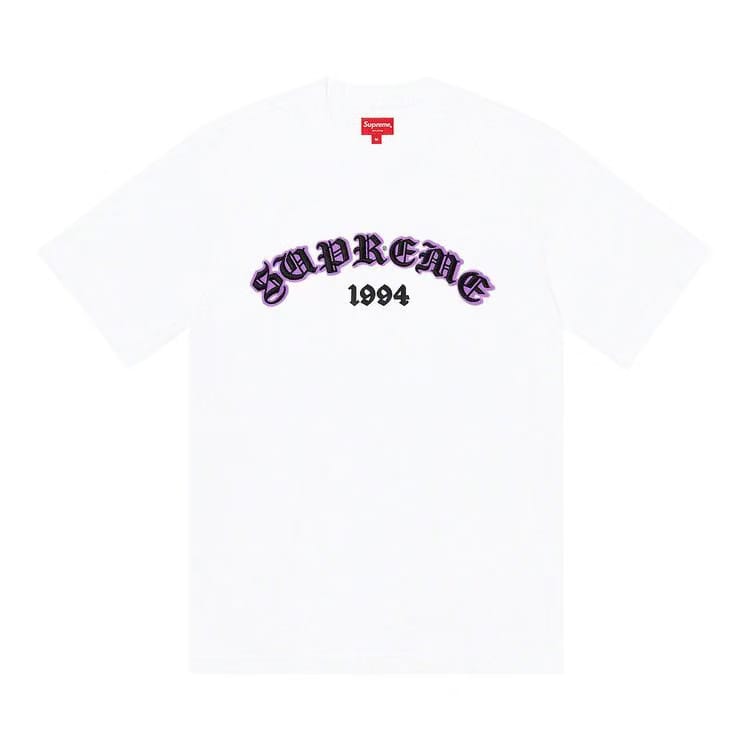Supreme Old English Glow Shorts-Sleeve Top White