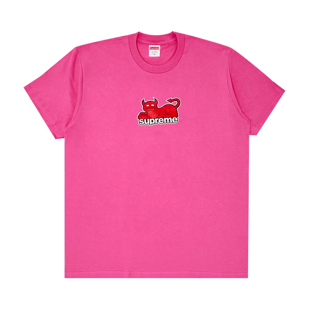 Supreme x Toy Machine Devil Cat T-Shirt Fuchsia