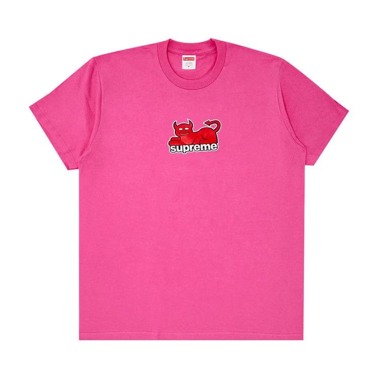 Supreme x Toy Machine Devil Cat T-Shirt Fuchsia
