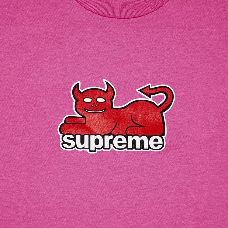 Supreme x Toy Machine Devil Cat T-Shirt Fuchsia