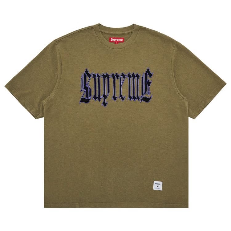 Supreme Old English Shorts-Sleeve Top Olive