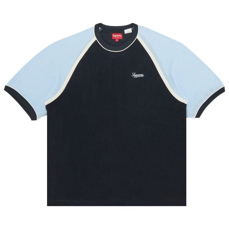 Supreme Terry Raglan Shorts-Sleeve Top Navy
