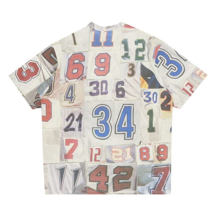 Supreme Jersey Collage Shorts-Sleeve Top White