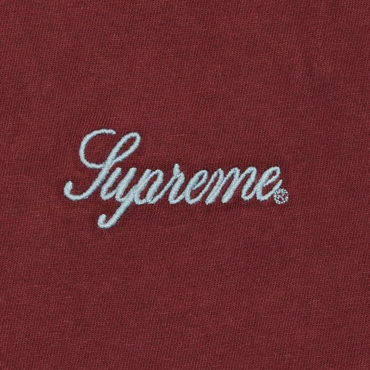 Supreme Washed Script Shorts-Sleeve Top Cardinal