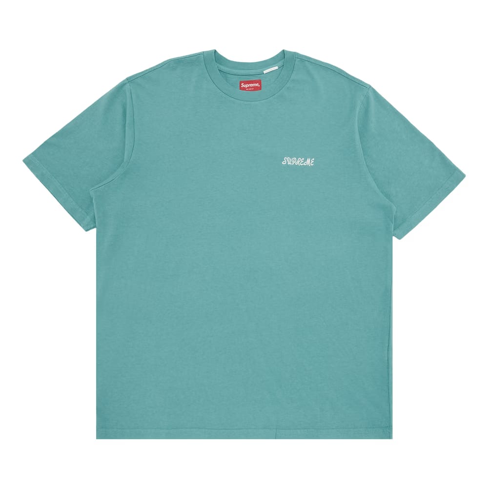 Supreme Washed Script Shorts-Sleeve Top Sage
