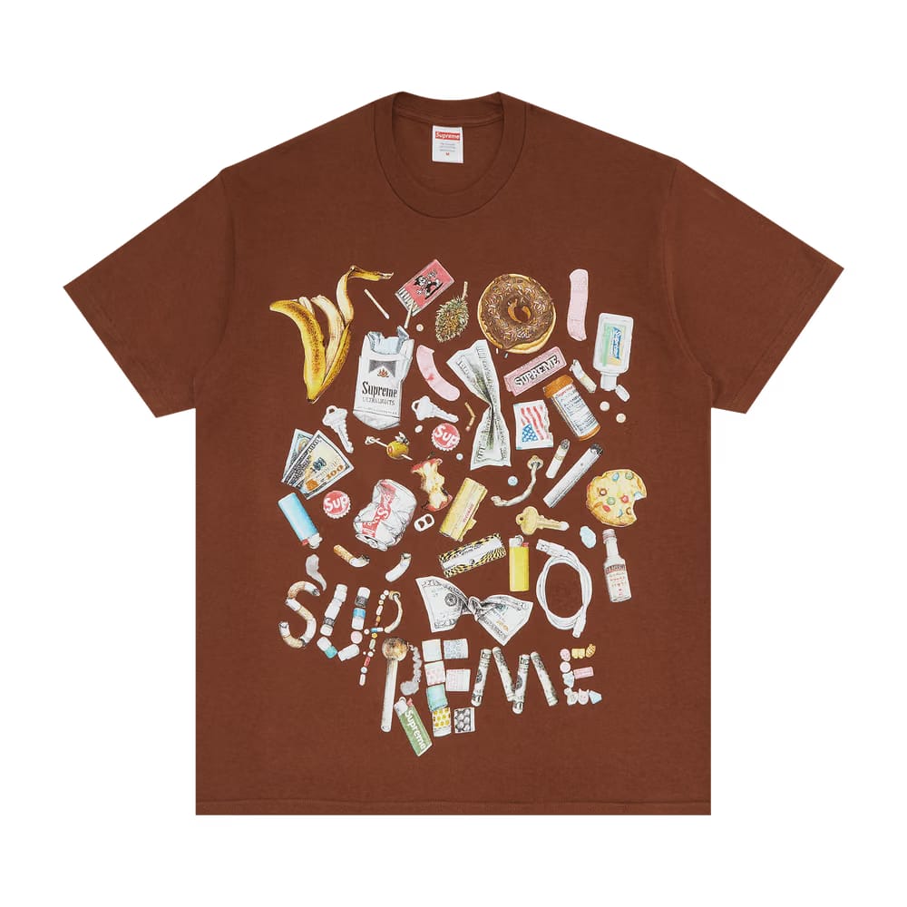 Supreme Trash T-Shirt Brown