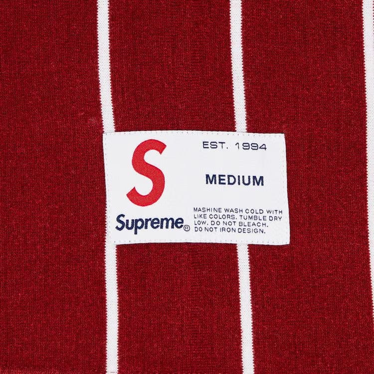 Supreme Stripe Raglan Long-Sleeve Top Maroon