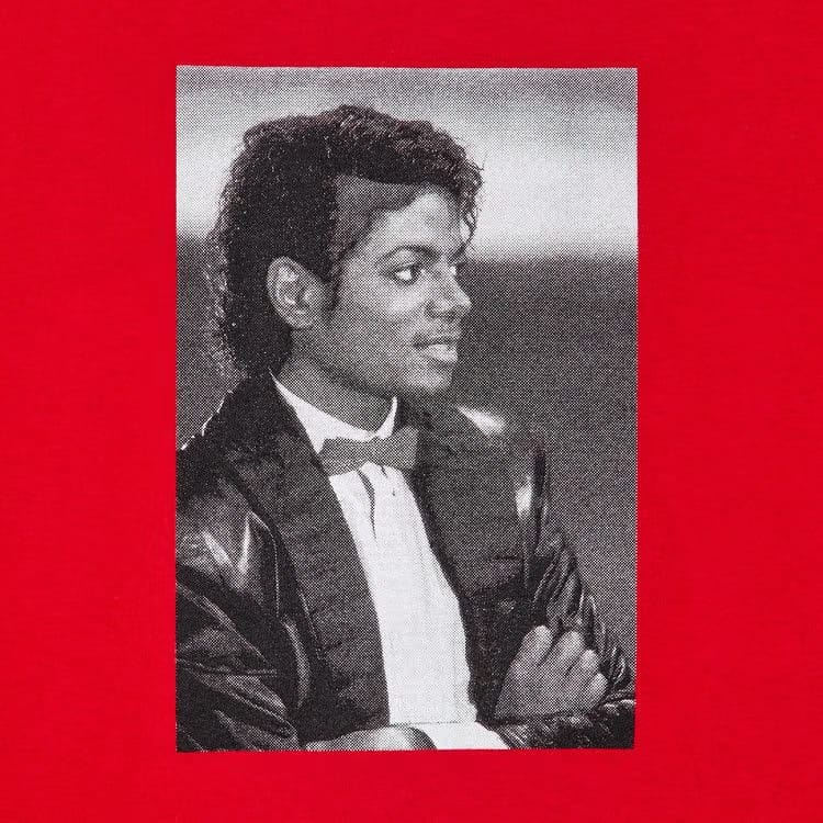 Supreme Michael Jackson Portrait T-Shirt Red