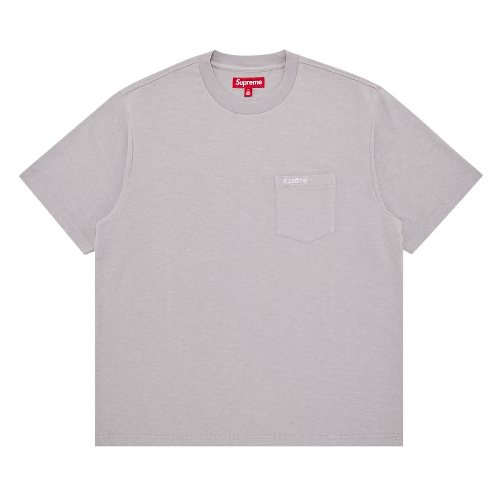 Supreme Shorts-Sleeve Pocket T-Shirt Grey