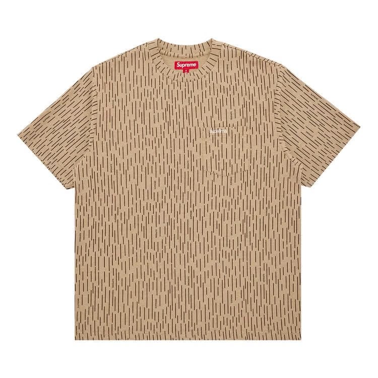 Supreme Shorts-Sleeve Pocket T-Shirt Tan Raindrop
