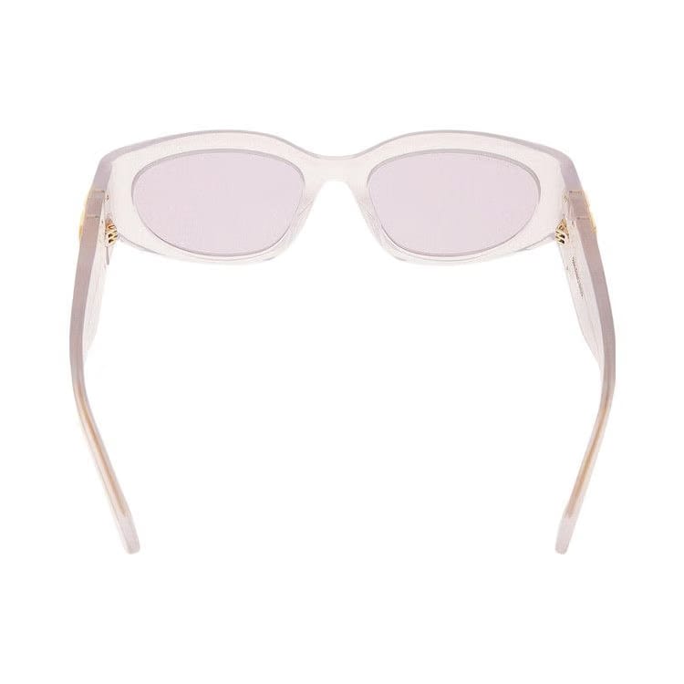 Balenciaga Bossy Round Frame Sunglasses Milky Transparent/Pink
