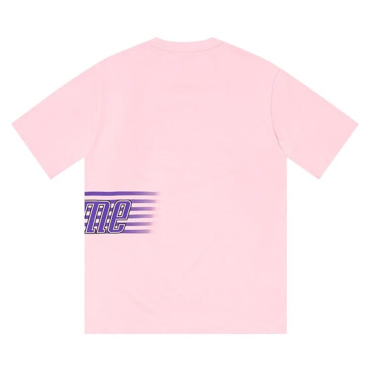 Supreme Side Logo Shorts-Sleeve Top Pink
