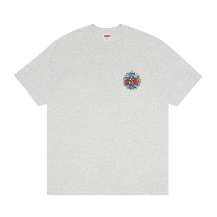 Supreme FDNY Engine 9 T-Shirt Ash Grey
