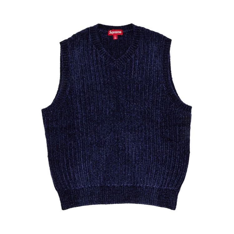 Supreme Chenille Sweater Vest Navy