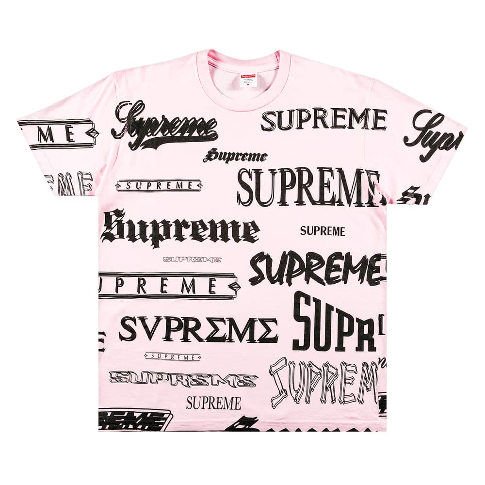 Supreme Multi Logo T-Shirt Light Pink