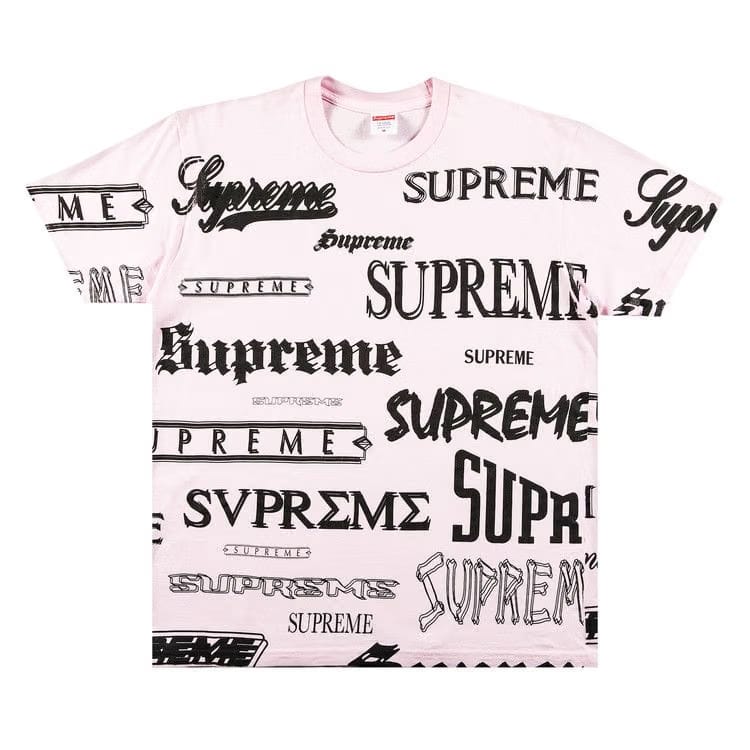 Supreme Multi Logo T-Shirt Light Pink