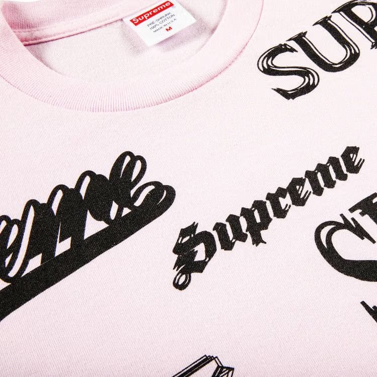 Supreme Multi Logo T-Shirt Light Pink