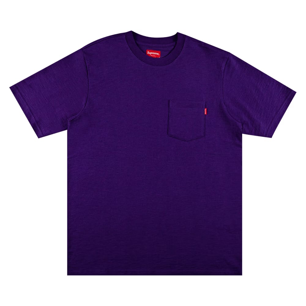 Supreme Shorts-Sleeve Pocket T-Shirt Heather Purple