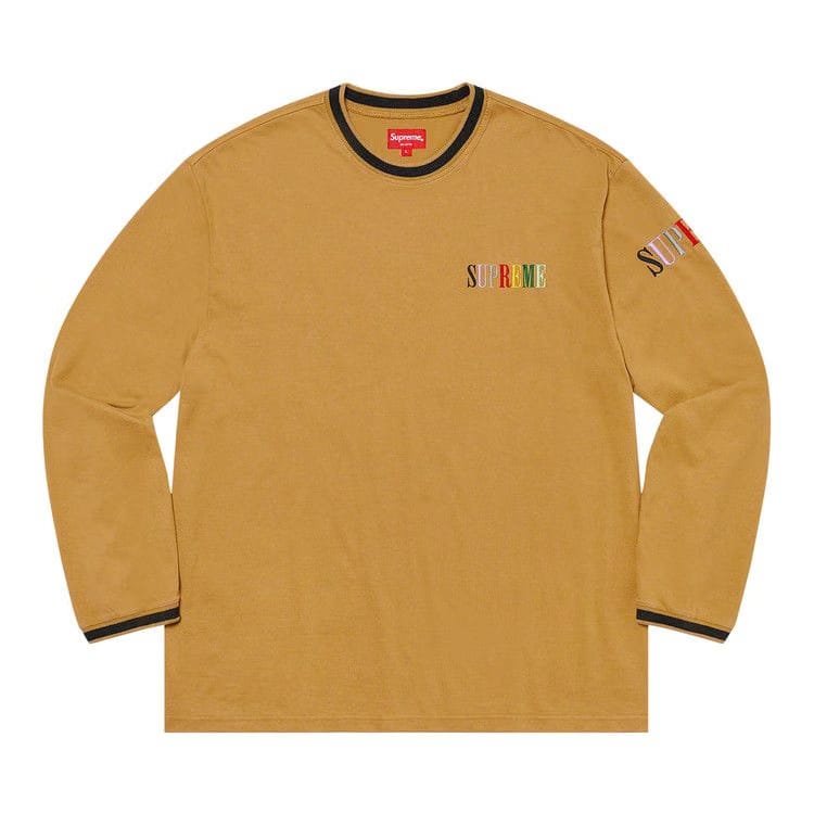 Supreme Multicolor Logo Long-Sleeve Top Dark Gold