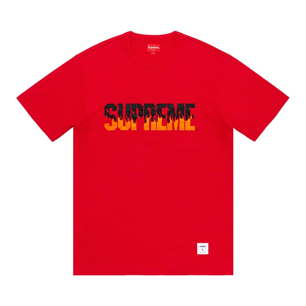 Supreme Flames T-Shirt Red