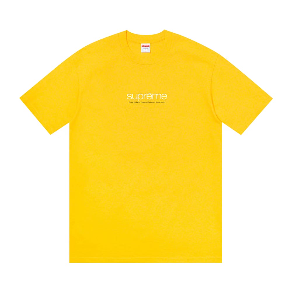 Supreme Five Boroughs T-Shirt Yellow