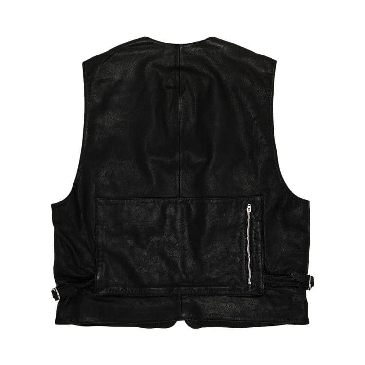 Supreme Leather Cargo Vest Black
