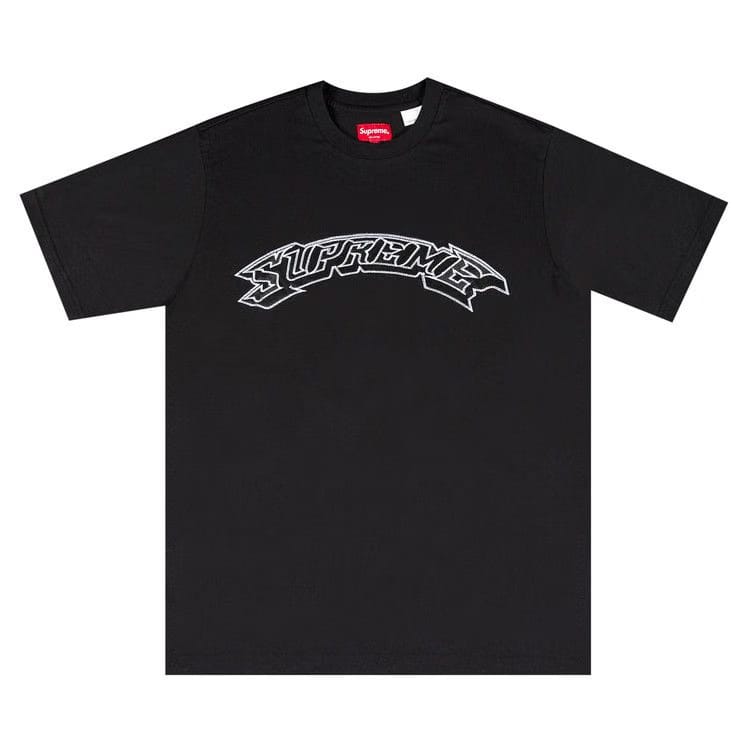 Supreme Appliqué Arc Shorts-Sleeve Top Black