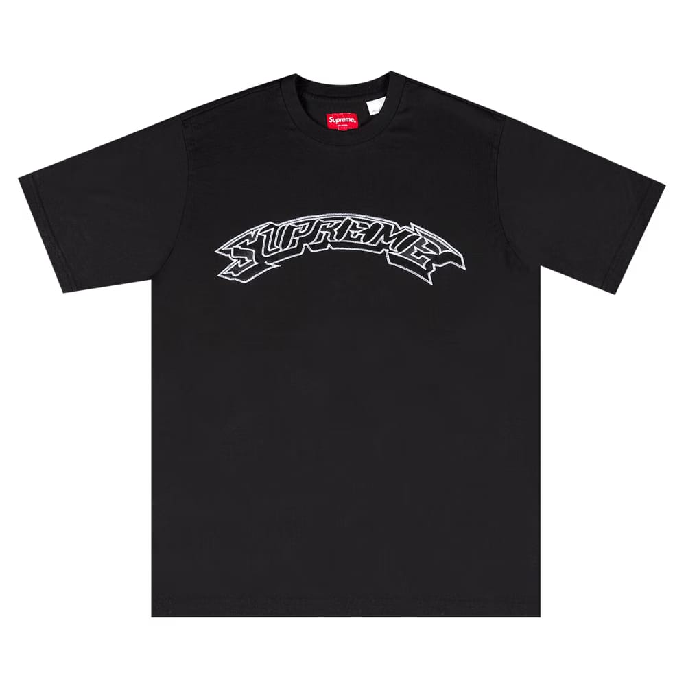 Supreme Appliqué Arc Shorts-Sleeve Top Black