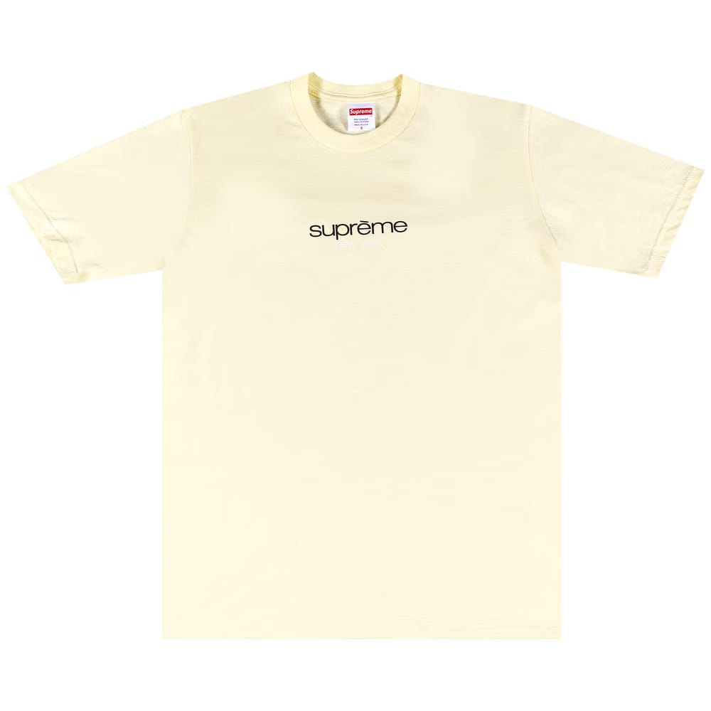 Supreme Classic Logo T-Shirt Pale Yellow