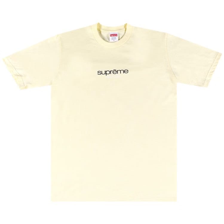 Supreme Classic Logo T-Shirt Pale Yellow