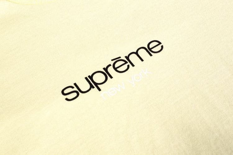 Supreme Classic Logo T-Shirt Pale Yellow