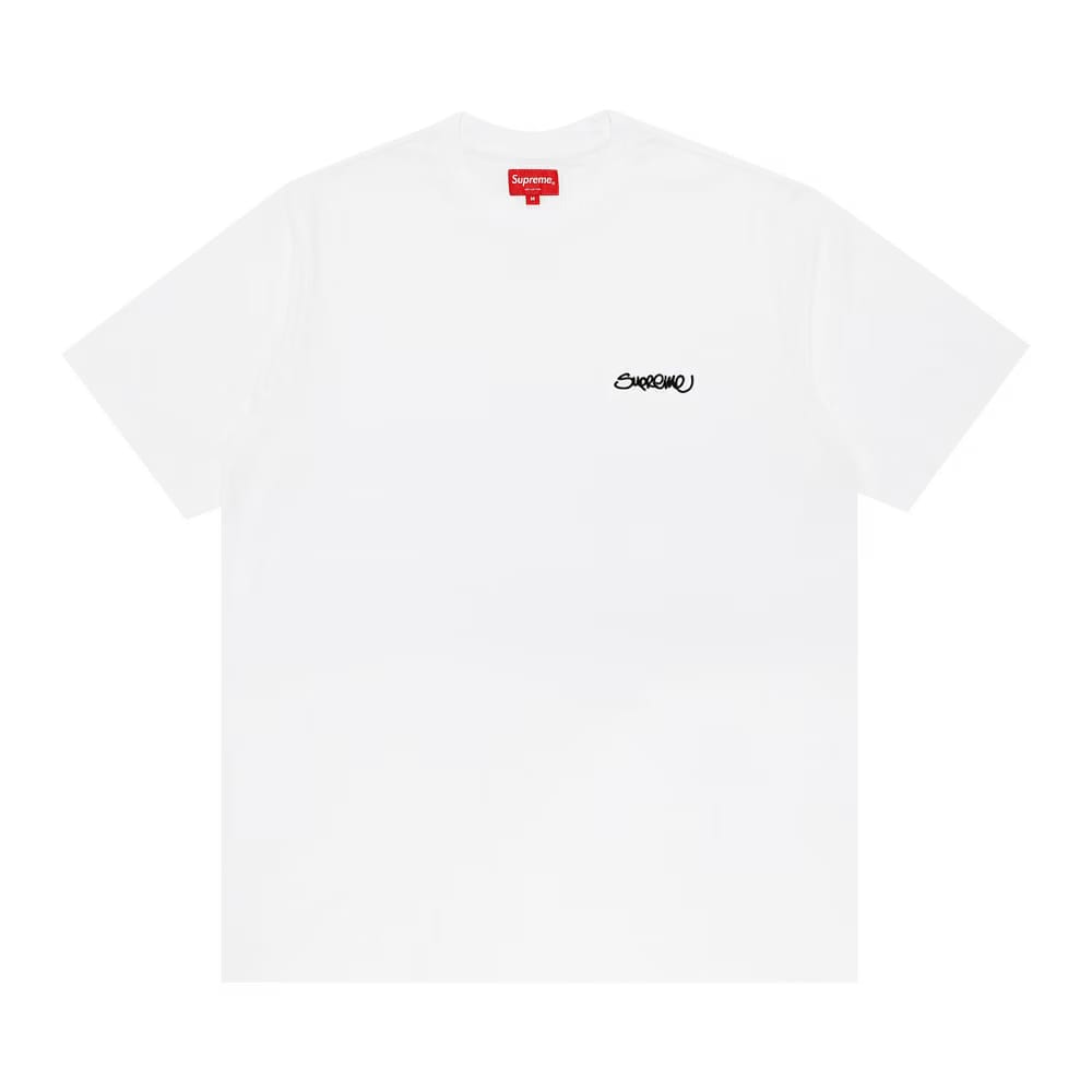 Supreme Washed Handstyle Shorts-Sleeve Top White