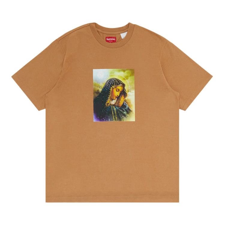 Supreme Mary Rhinestone Shorts-Sleeve Top Tan