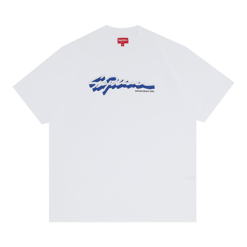 Supreme Shadow Script Shorts-Sleeve Top White