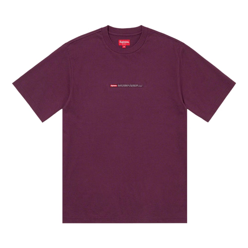 Supreme Property Label Shorts-Sleeve Top Eggplant