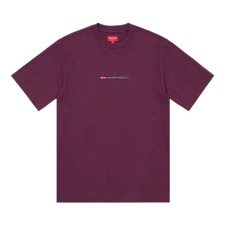 Supreme Property Label Shorts-Sleeve Top Eggplant