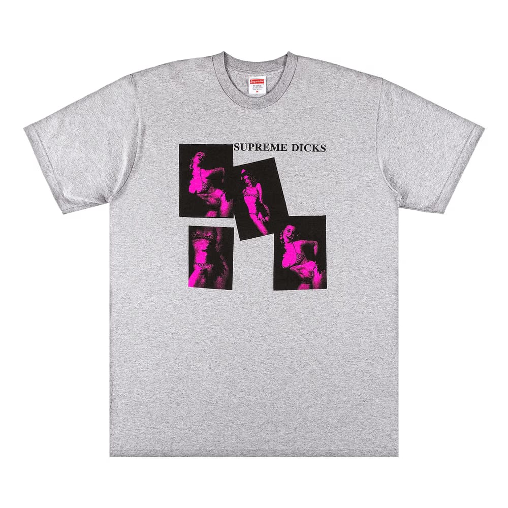 Supreme Dicks T-Shirt Heather Grey