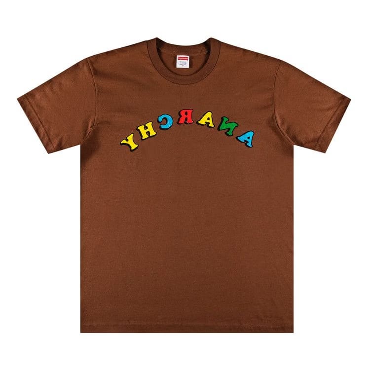 Supreme x Jamie Reid Anarchy T-Shirt Brown