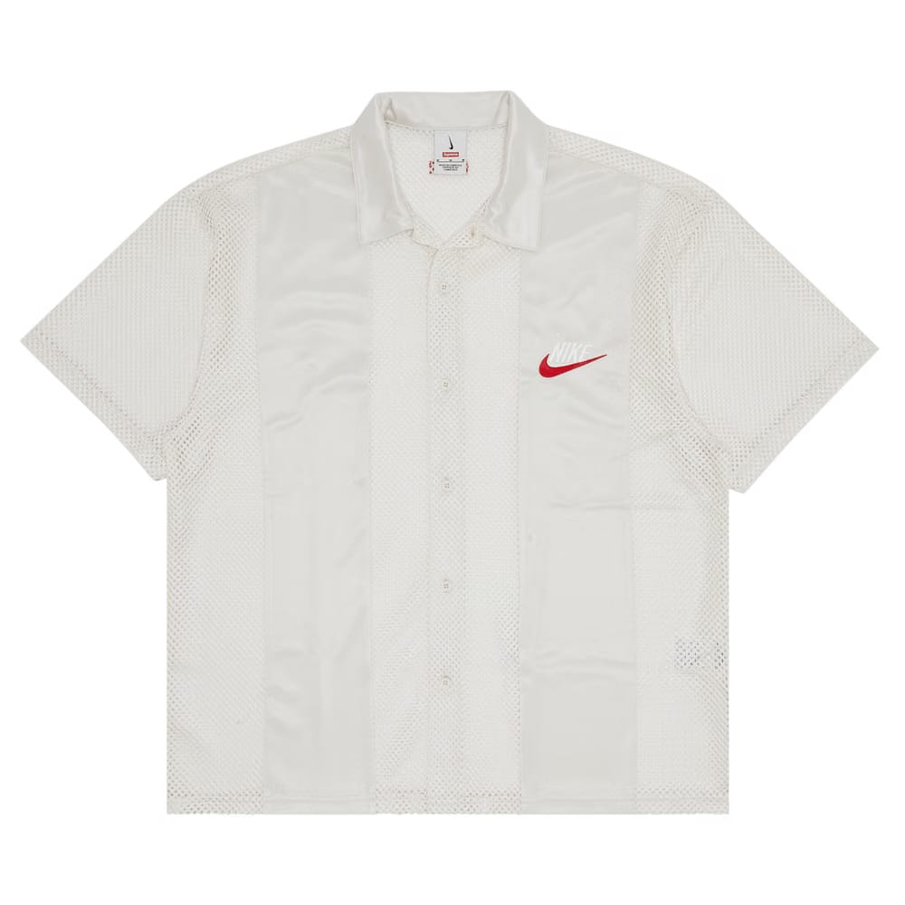 Supreme x Nike Mesh Shorts-Sleeve Shirt White